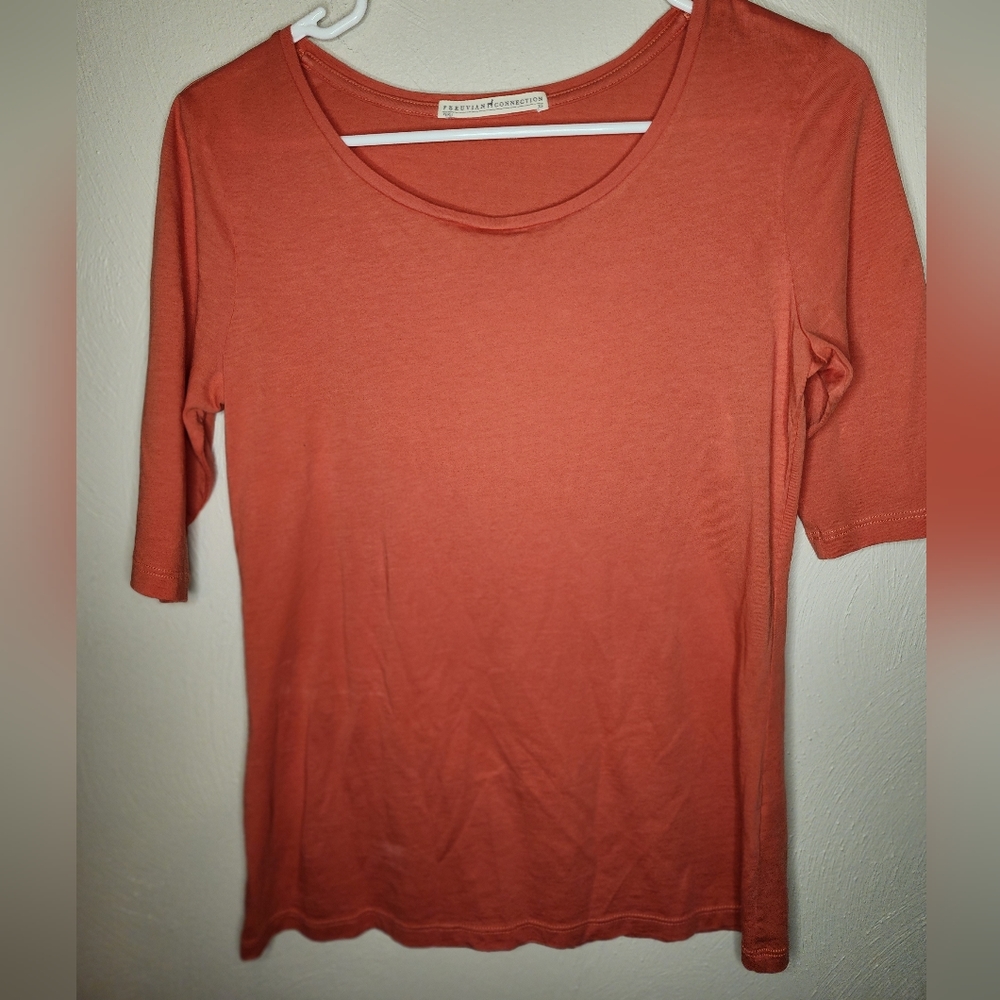 Peruvian Connection Scoop Neck Top Size Xs - image 1